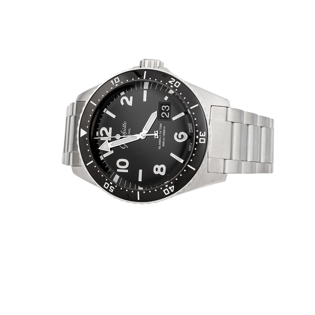 Glashutte Original SeaQ Panorama Date Stainless Steel Black Dial 43mm 1-36-13-01-80-70 Full Set