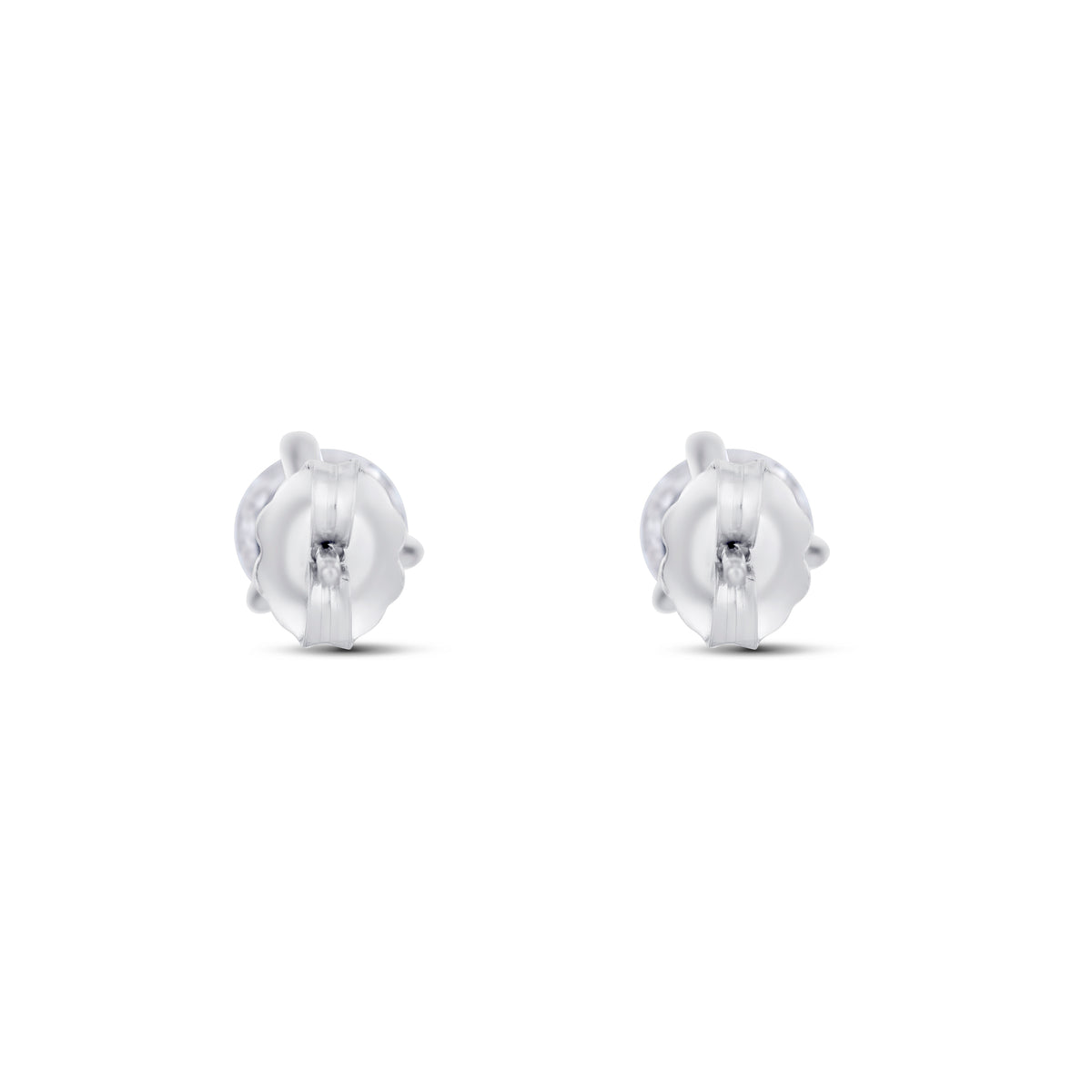 18K White Gold Round Diamond Stud Earrings 1.60cttw