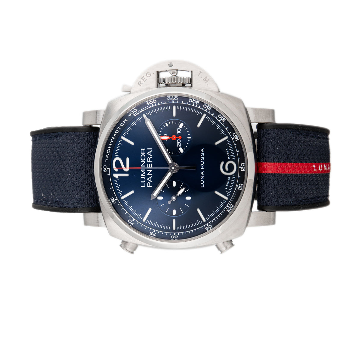 Panerai Luminor Luna Rossa Stainless Steel Blue Dial 44mm Pam01303 Full Set
