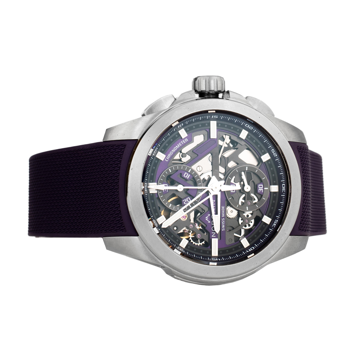 Norqain Independence Skeleton Chrono Titanium Skeleton Dial 42mm N3200.40T03.P01 Full Set