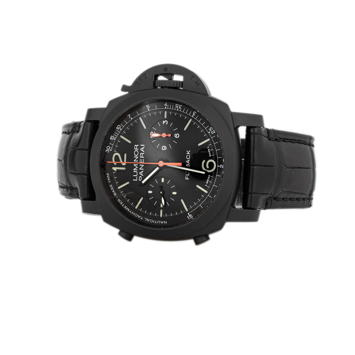 Panerai Luminor Chrono Flyback Ceramic Black Dial 44mm Pam01298 Full Set