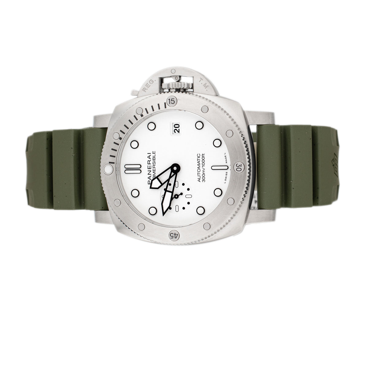 Panerai Submersible QuarantaQuattro Bianco Stainless Steel White Dial 44mm Pam01226 Full Set
