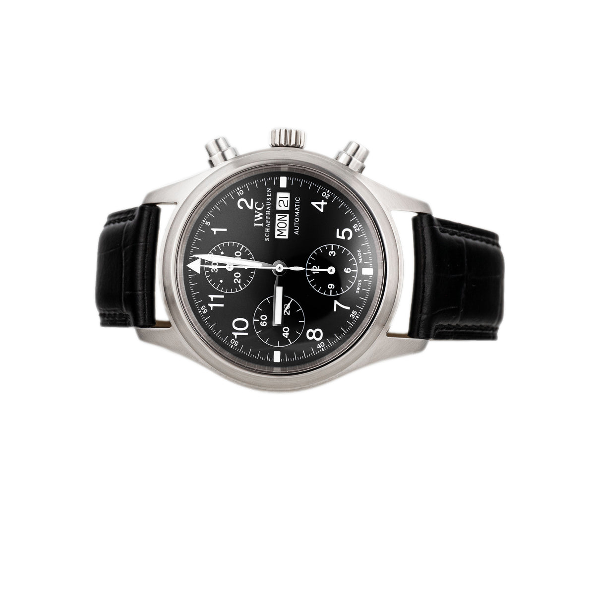 IWC Pilot's Watch Flieger Chronograph Stainless Steel Black Dial 39mm IW370607 Full set