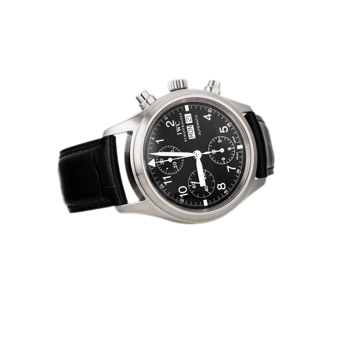 IWC Pilot's Watch Flieger Chronograph Stainless Steel Black Dial 39mm IW370607 Full set