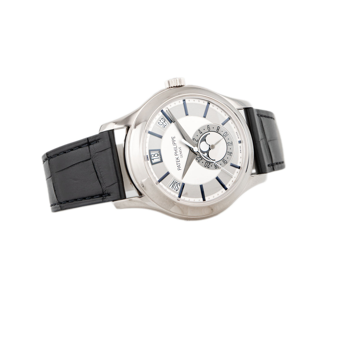 Patek Philippe Complications Annual Calendar White Gold Silver Dial 40mm 5205G-001 Full Set