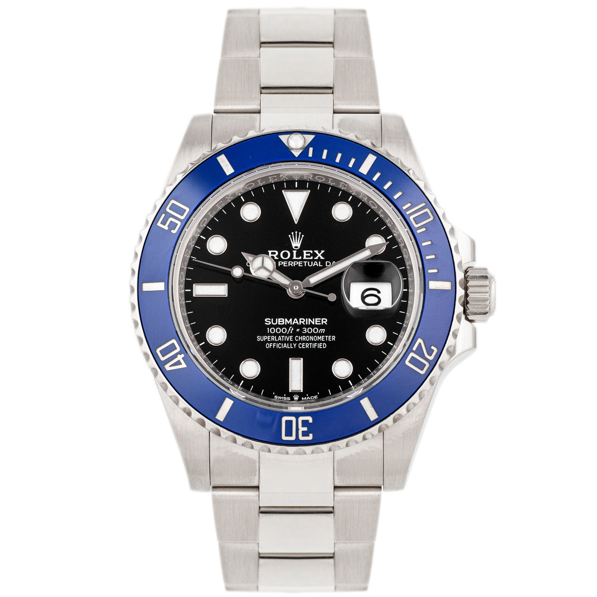 Rolex Submariner Date Cookie Monster White Gold Black Dial 41mm 126619LB Full Set