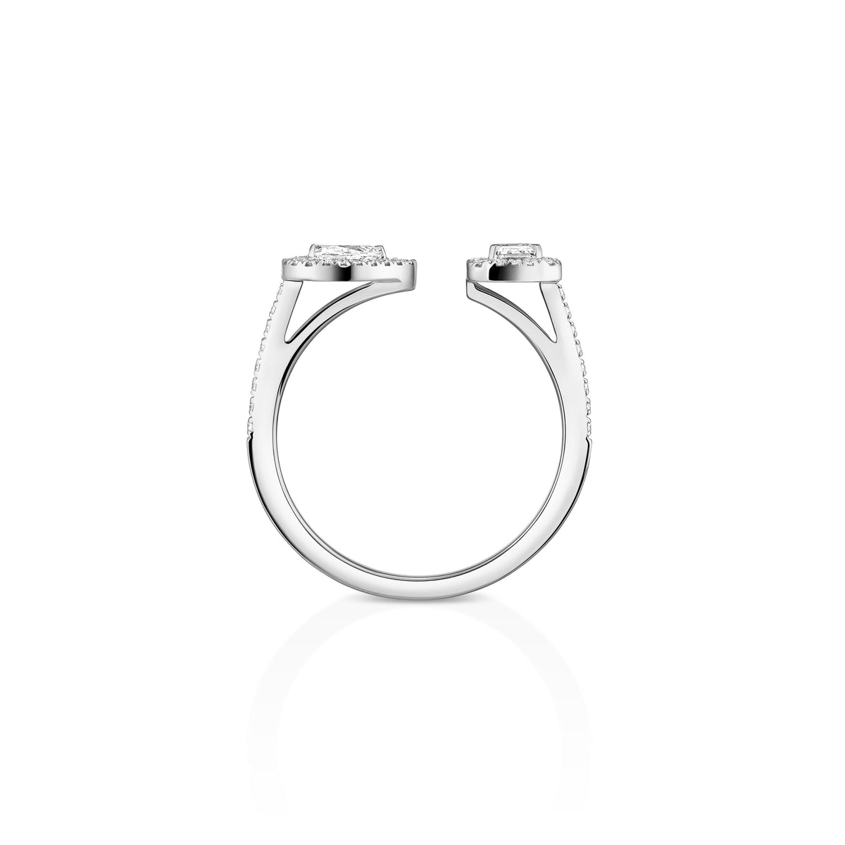 Messika My Twin Small 18k White Gold Toi et Moi Ring
