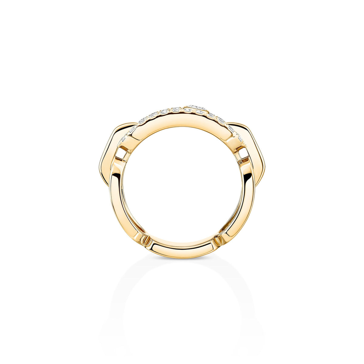 Messika Move Link 18k Yellow Gold Diamond Ring