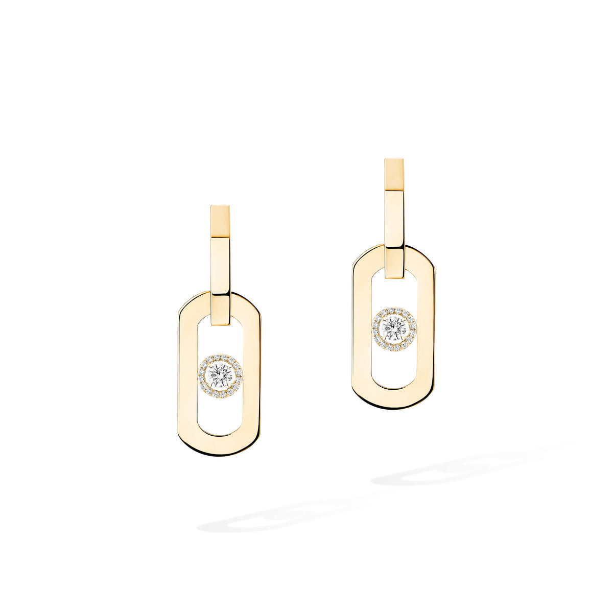 Messika So Move XL 18k Yellow Gold Diamond Drop Earrings