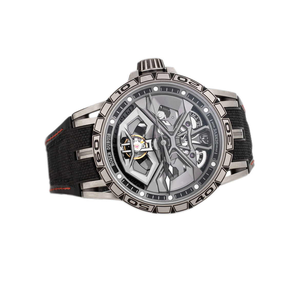 Roger Dubuis Excalibur Huracan Titanium Skeleton Dial 45mm DBEX0748 Full Set