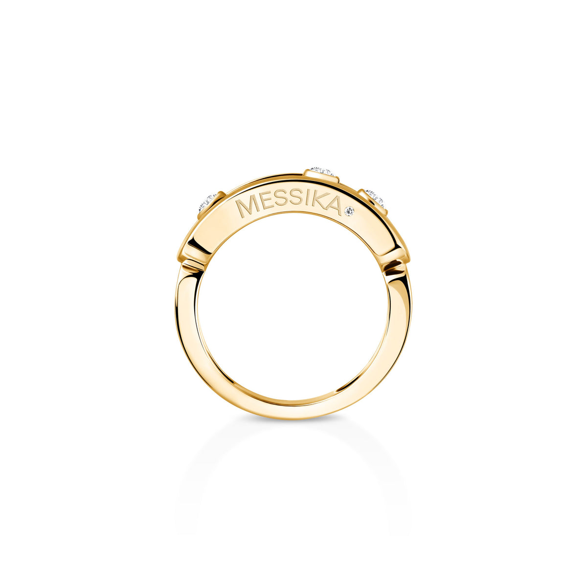 Messika Move Classique Large 18k Yellow Gold Diamond Ring