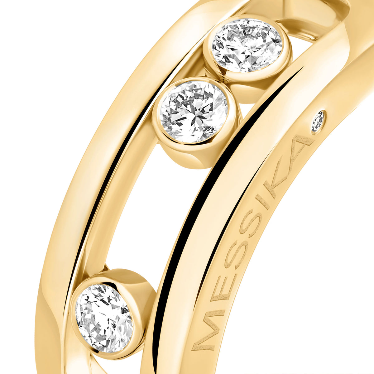 Messika Move Classique Large 18k Yellow Gold Diamond Ring