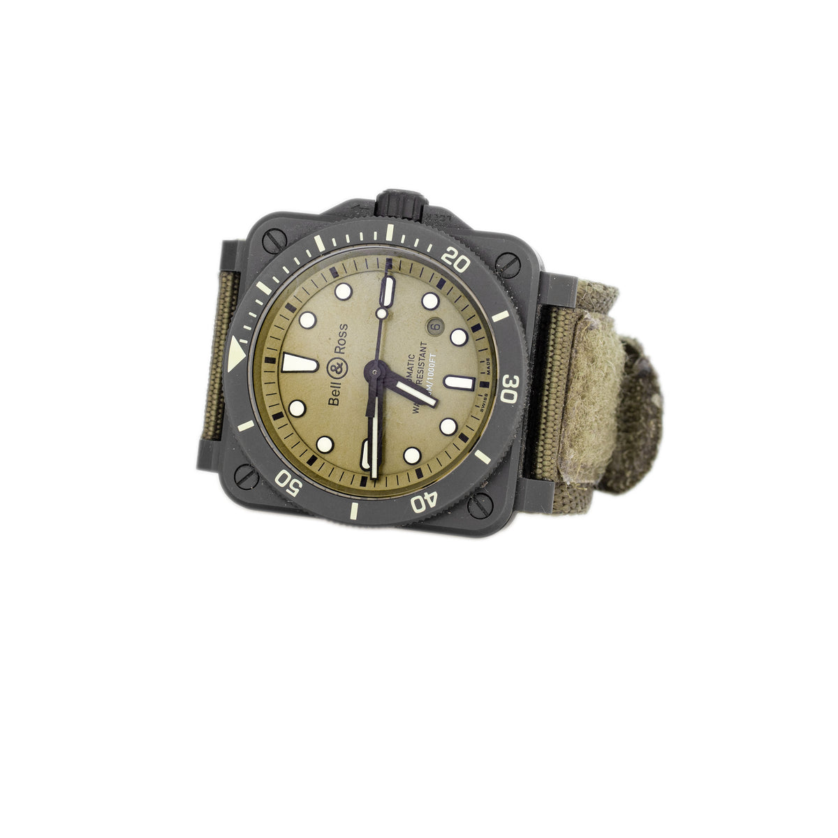 Bell & Ross BR 03 Diver Ceramic Green Dial 42x42mm BR03-92-DIVE Full Set