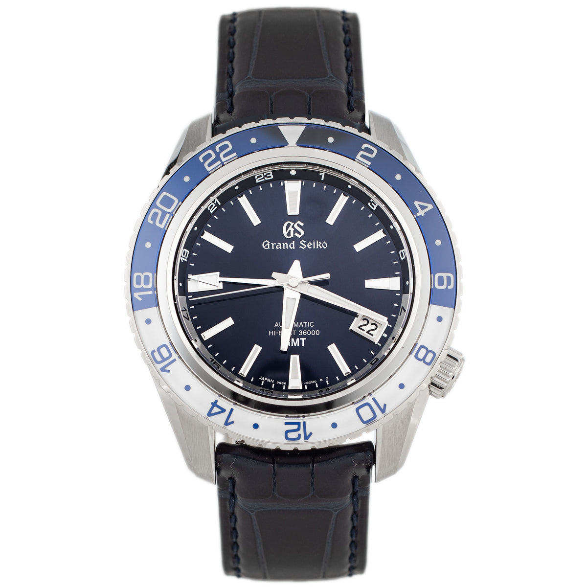 Grand Seiko Sport Collection Hi-beat 36000 GMT Stainless Steel Blue Dial 44.2mm SBGJ237 Full Set