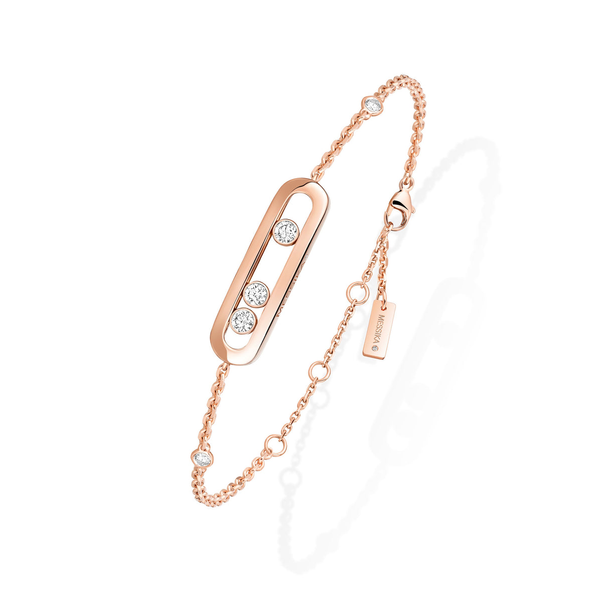 Messika Move Classique Small 18k Rose Gold Diamond Bracelet