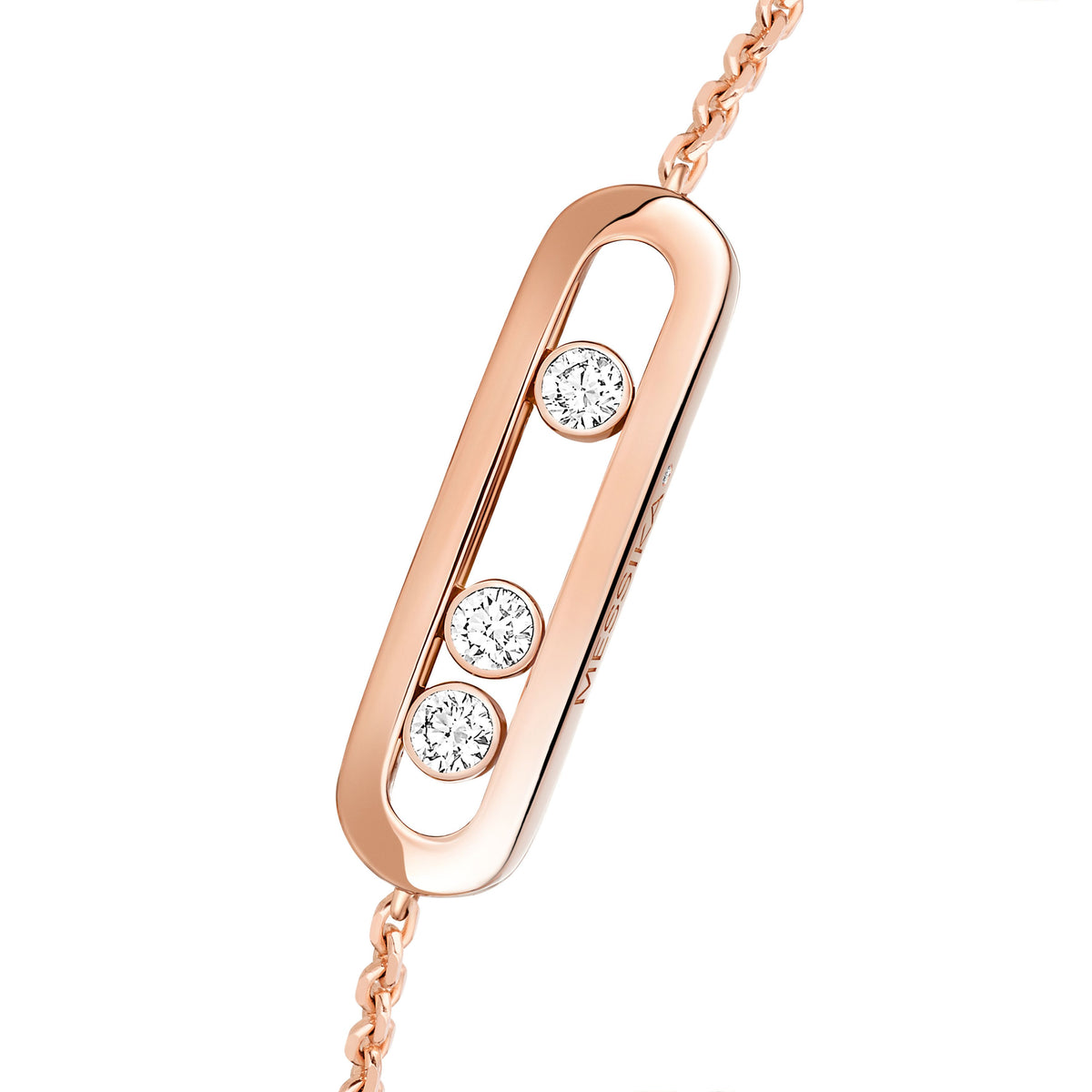Messika Move Classique Small 18k Rose Gold Diamond Bracelet