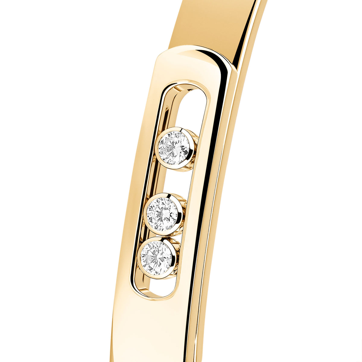 Messika Move Noa Medium 18k Yellow Gold Diamond Bangle Bracelet
