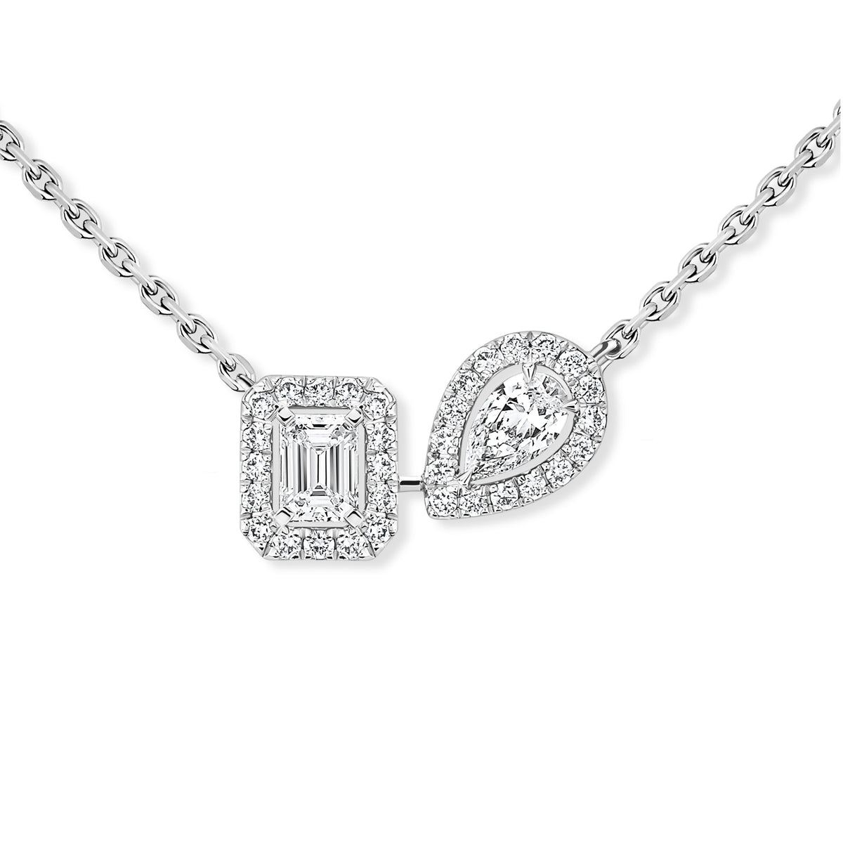 Messika My Twin 18k White Gold Diamond Necklace