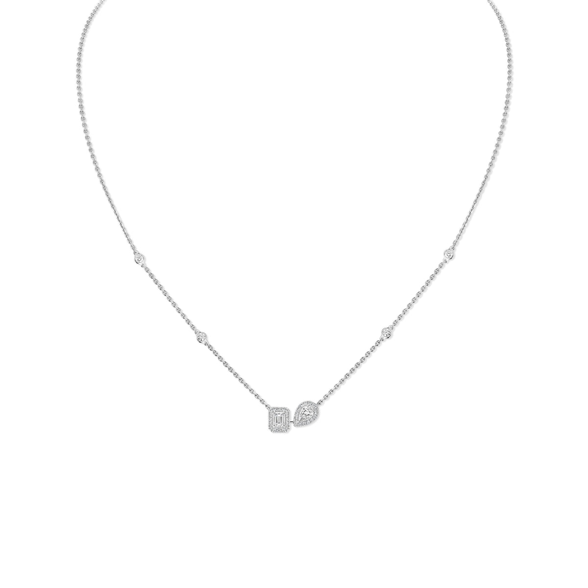 Messika My Twin 18k White Gold Diamond Necklace