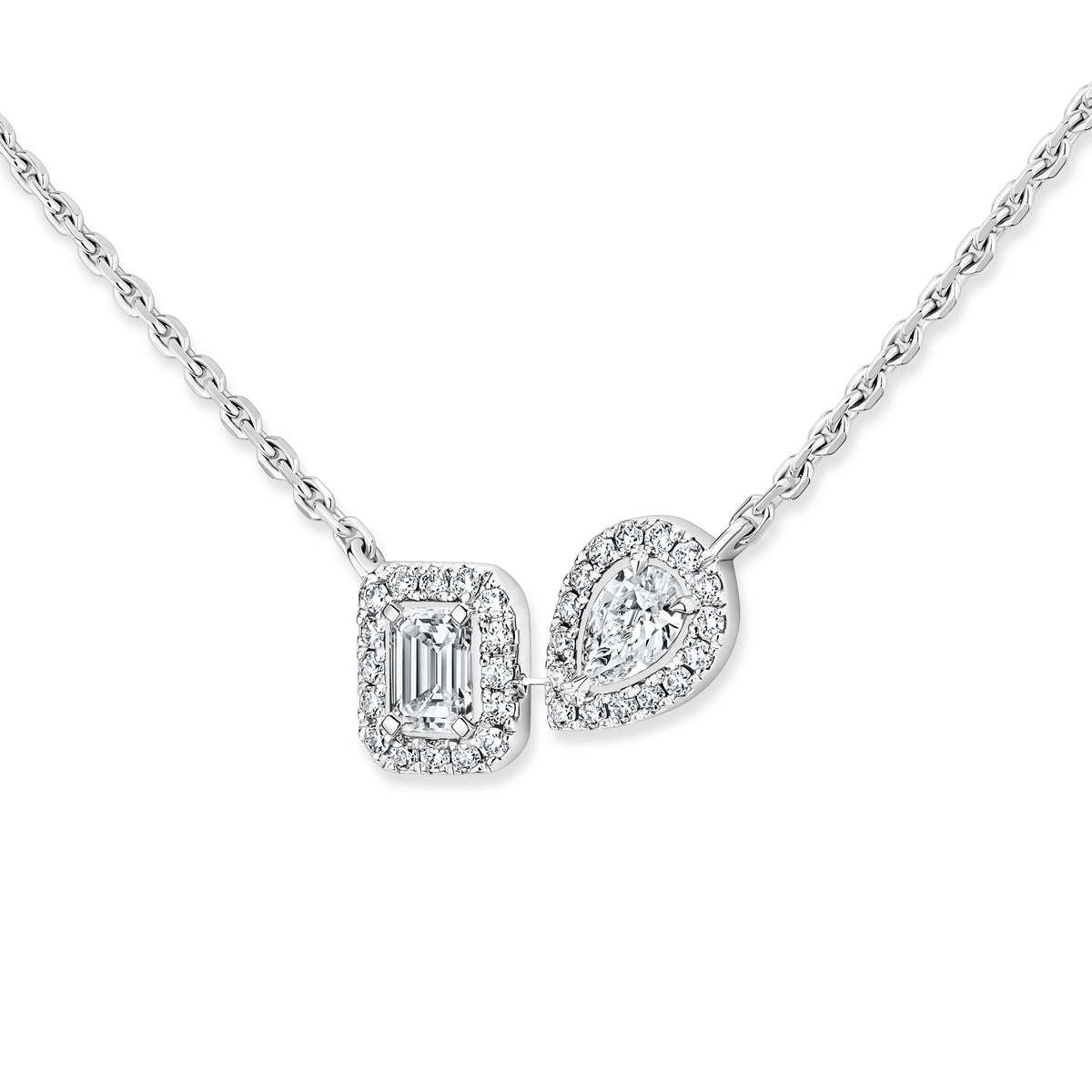 Messika My Twin 18k White Gold Diamond Necklace