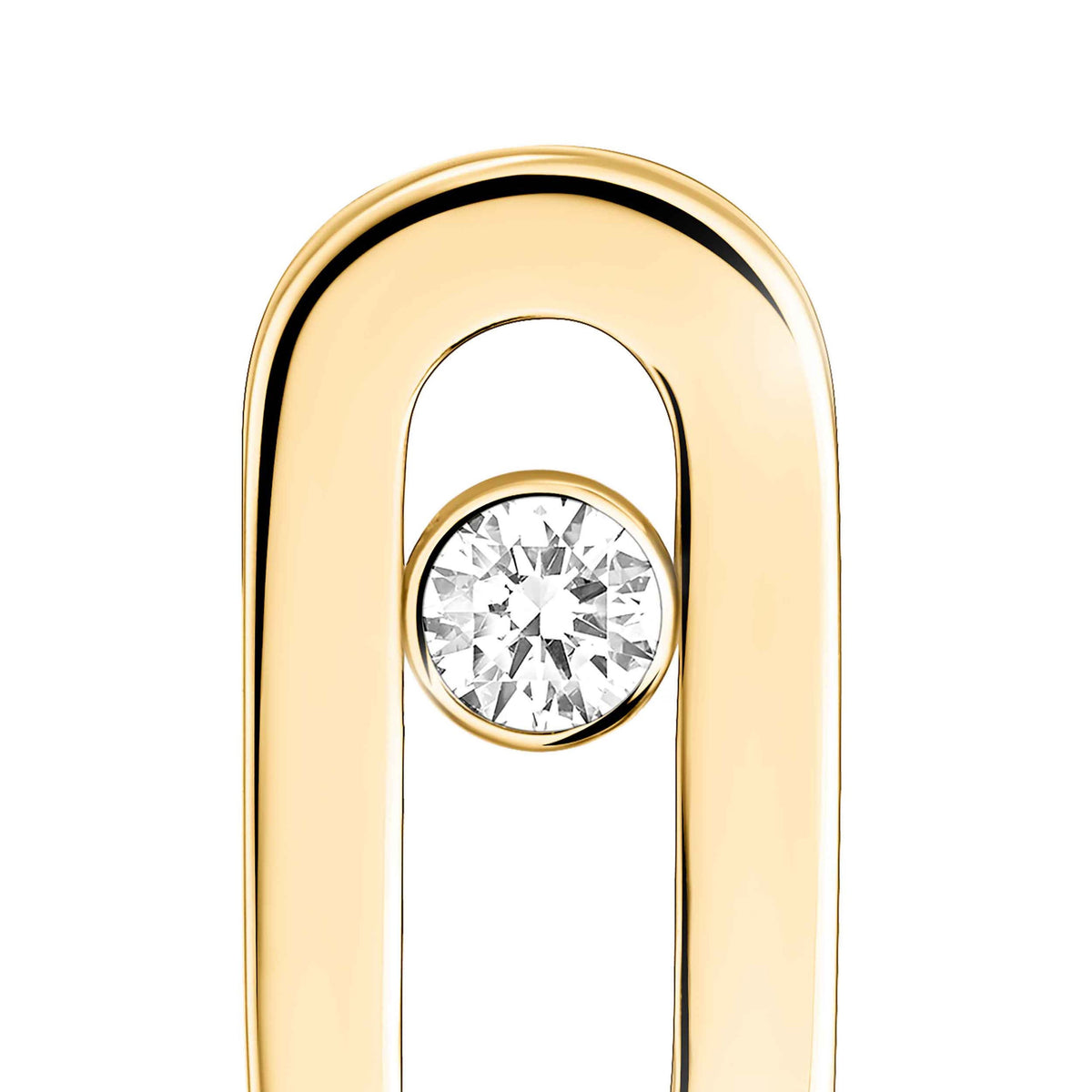 Messika Move Uno 18k Yellow Gold Diamond Post Earrings