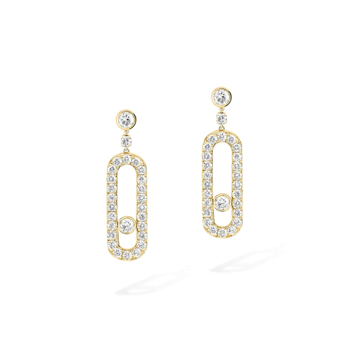 Messika Move Uno 18k Yellow Gold Diamond Drop Earrings