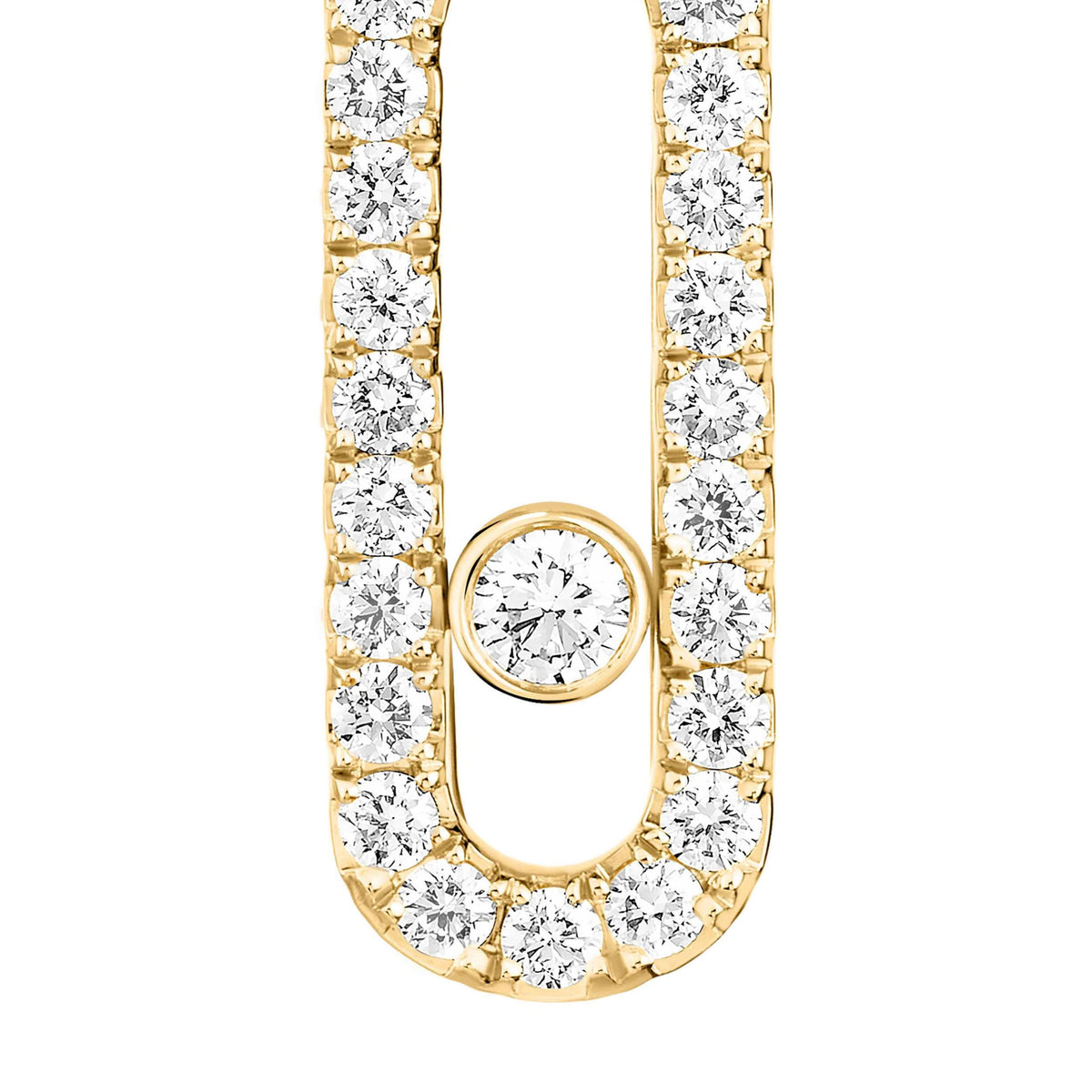 Messika Move Uno 18k Yellow Gold Diamond Drop Earrings
