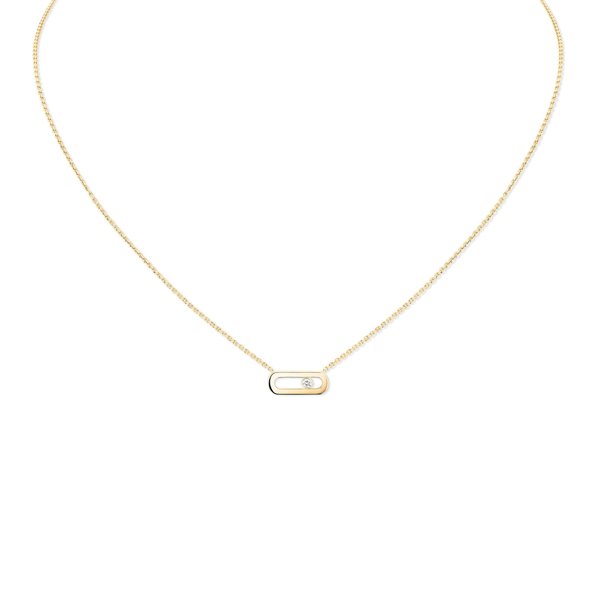 Messika Move Uno 18k Yellow Gold Diamond Necklace