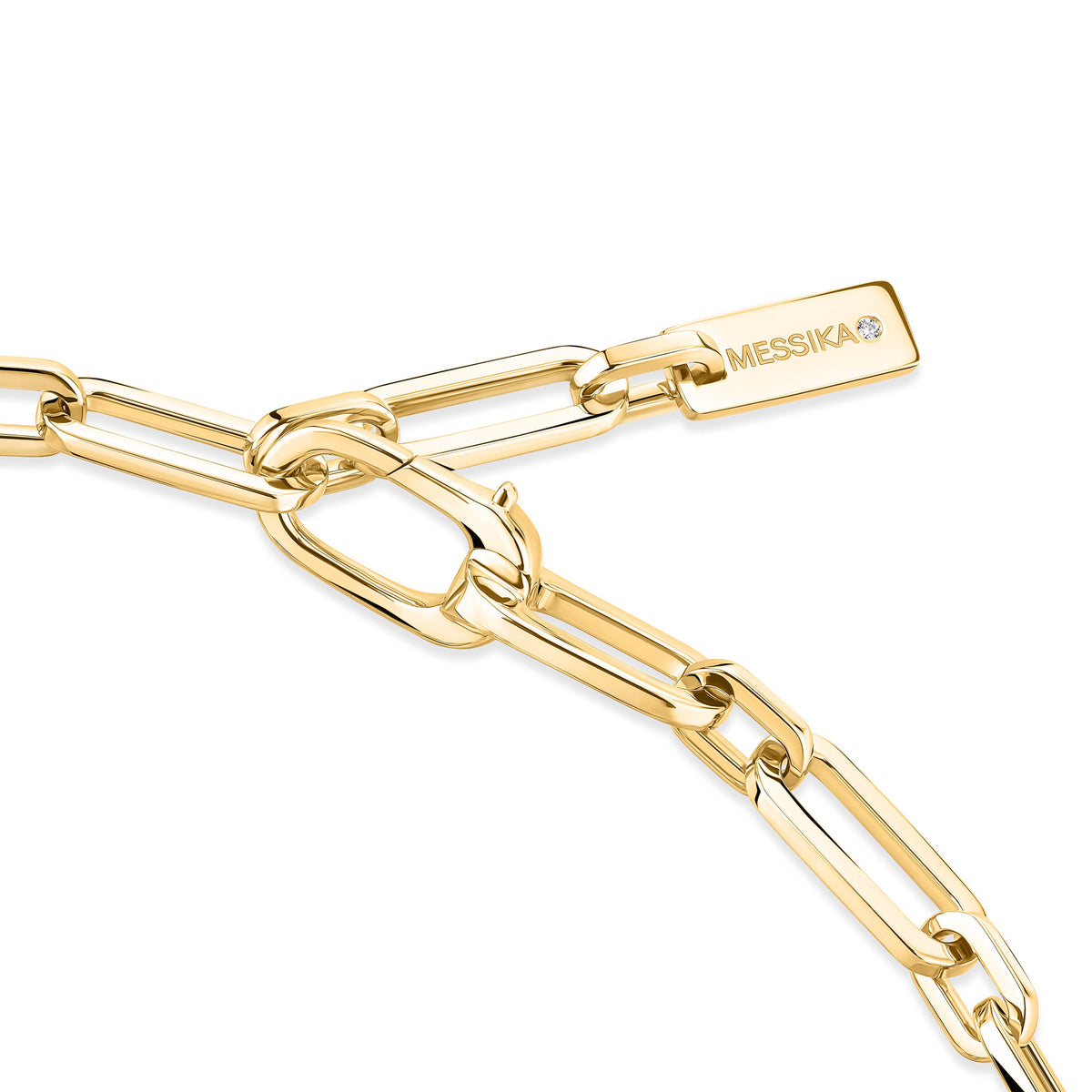 Messika Move Link 18k Yellow Gold Pavé Diamond Bracelet