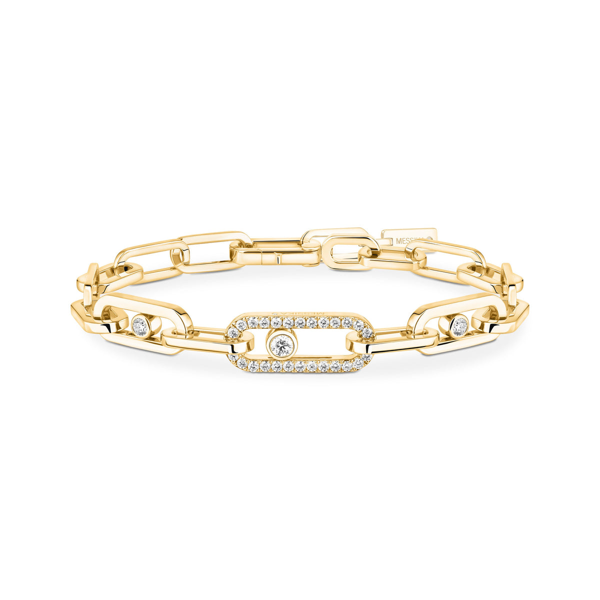 Messika Move Link 18k Yellow Gold Diamond Bracelet
