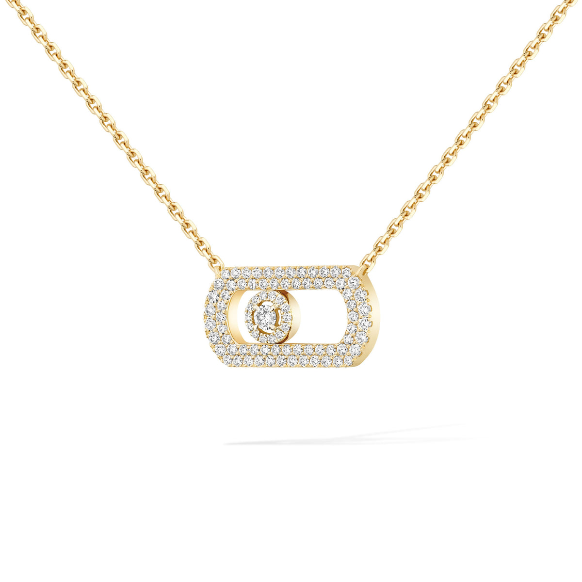 Messika So Move 18k Yellow Gold Pavé Diamond Necklace