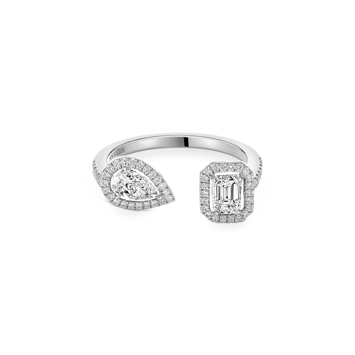 Messika My Twin Medium 18k White Gold Diamond Toi et Moi Ring