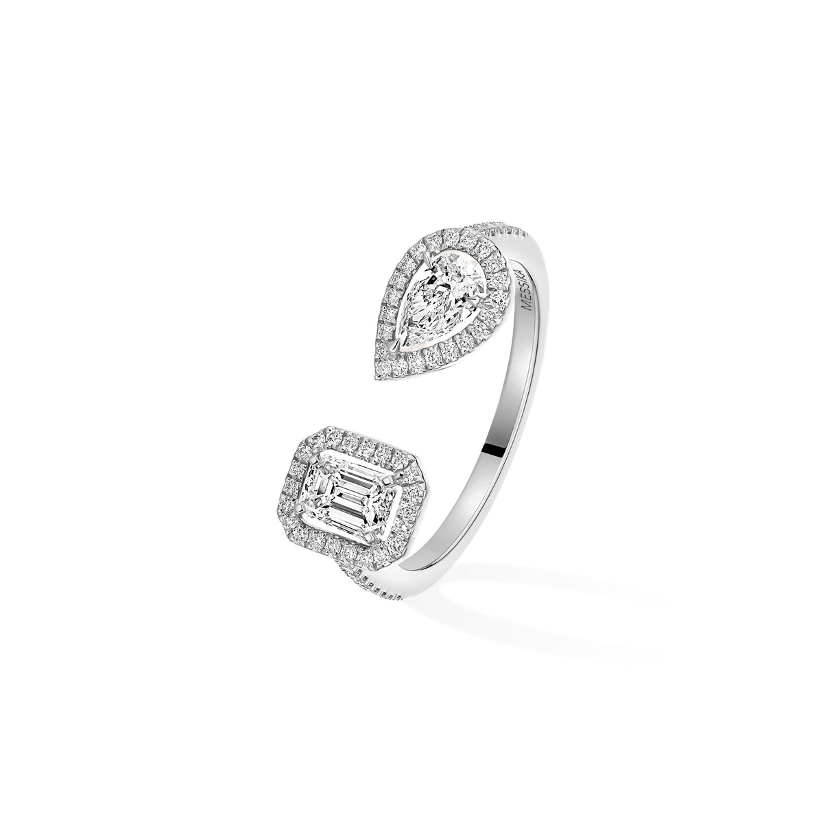 Messika My Twin Medium 18k White Gold Diamond Toi et Moi Ring