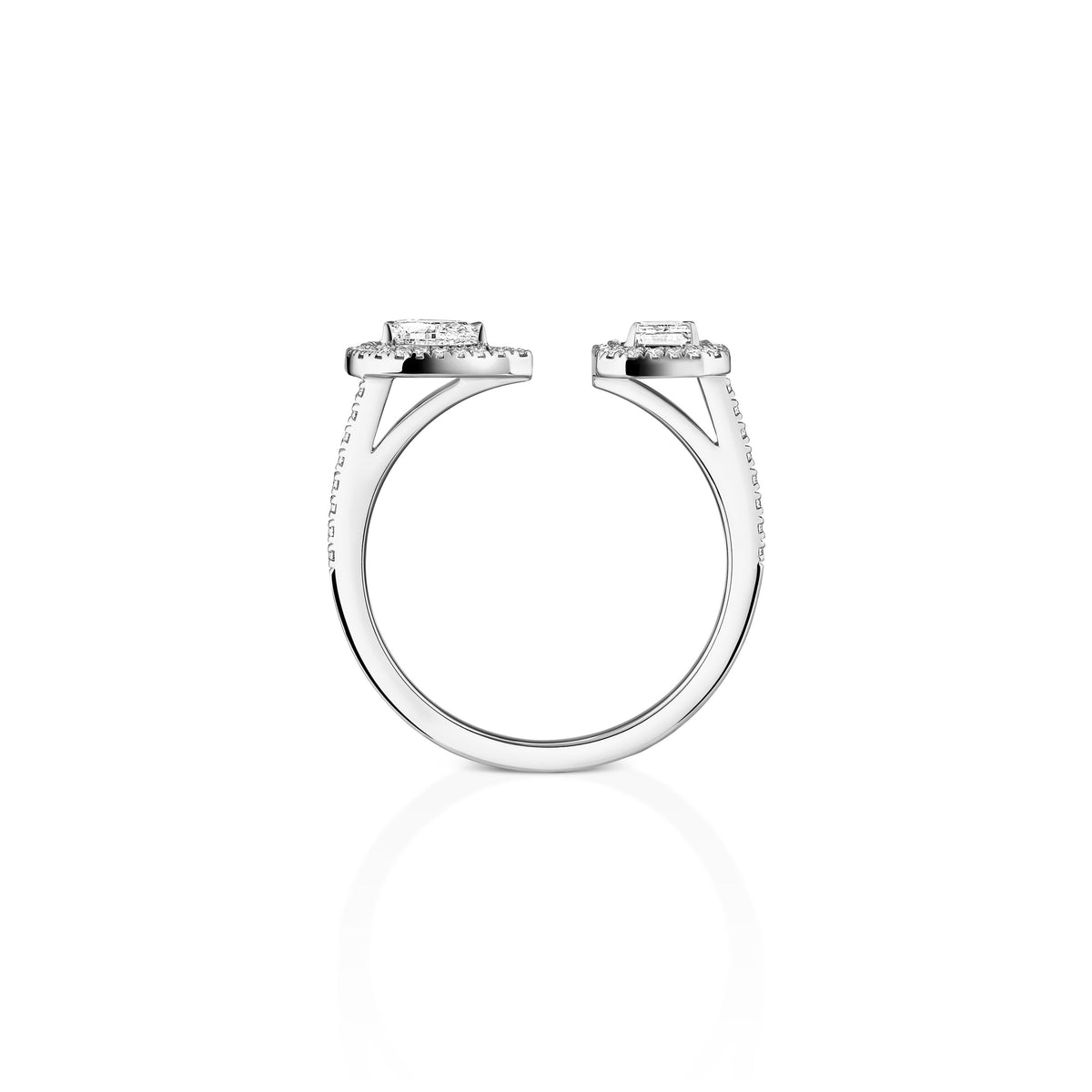 Messika My Twin Medium 18k White Gold Diamond Toi et Moi Ring