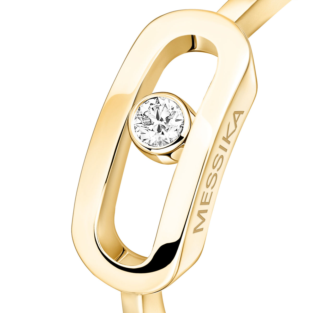Messika Move Uno Large 18k Yellow Gold Diamond Ring