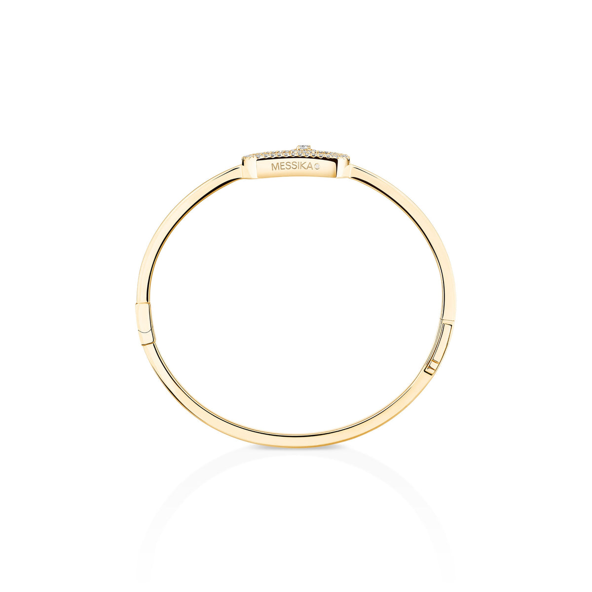 Messika So Move 18k Yellow Gold Pavé Diamond Bangle Bracelet