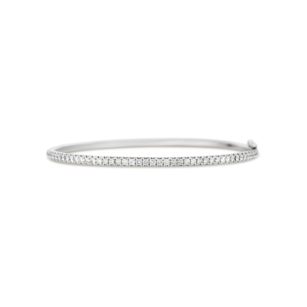 18k White Gold Diamond Bangle Bracelet