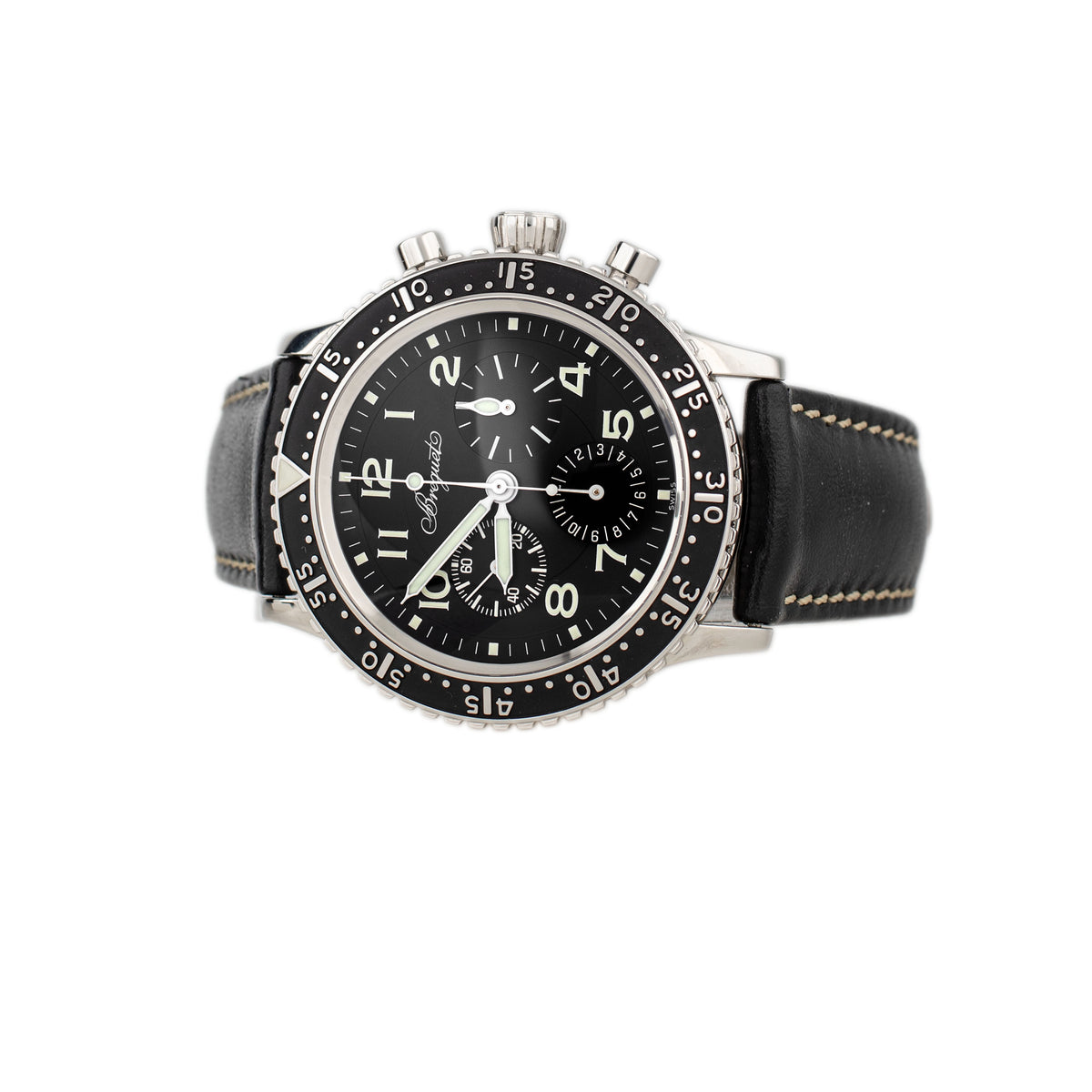 Breguet Type XX Aeronavale Stainless Steel Black Dial 39mm 3803ST/92/3W6 Full Set