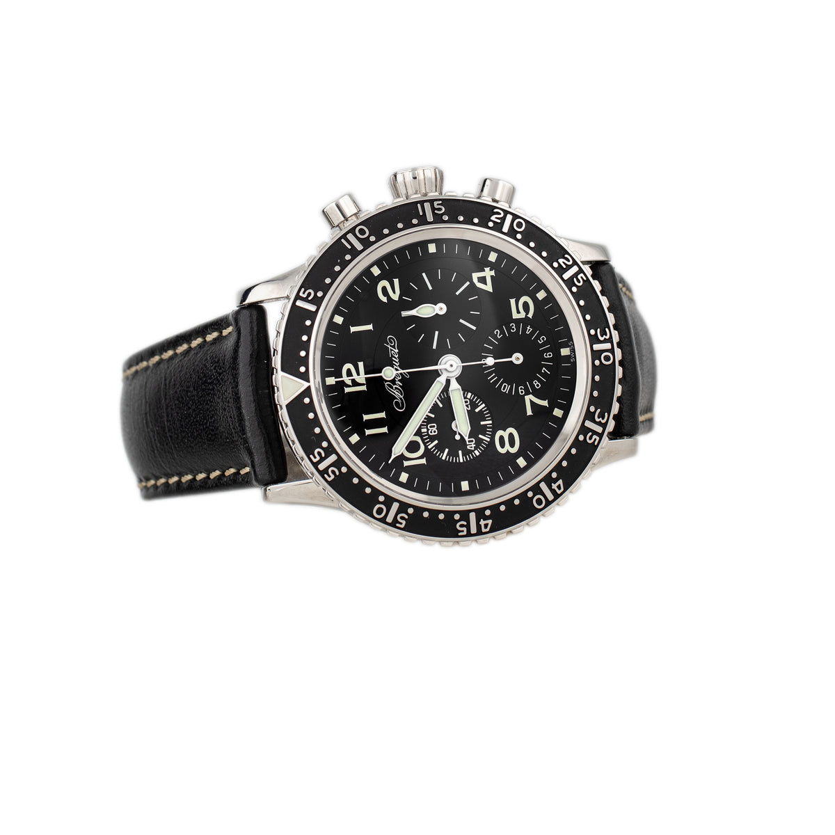 Breguet Type XX Aeronavale Stainless Steel Black Dial 39mm 3803ST/92/3W6 Full Set