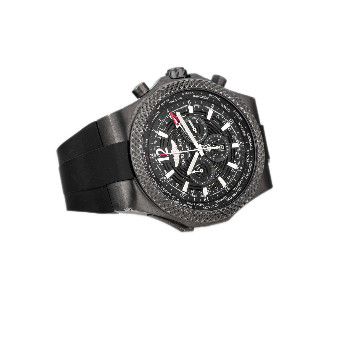 Breitling Bentley GMT Midnight Carbon Stainless Steel Black Dial 49mm M47362