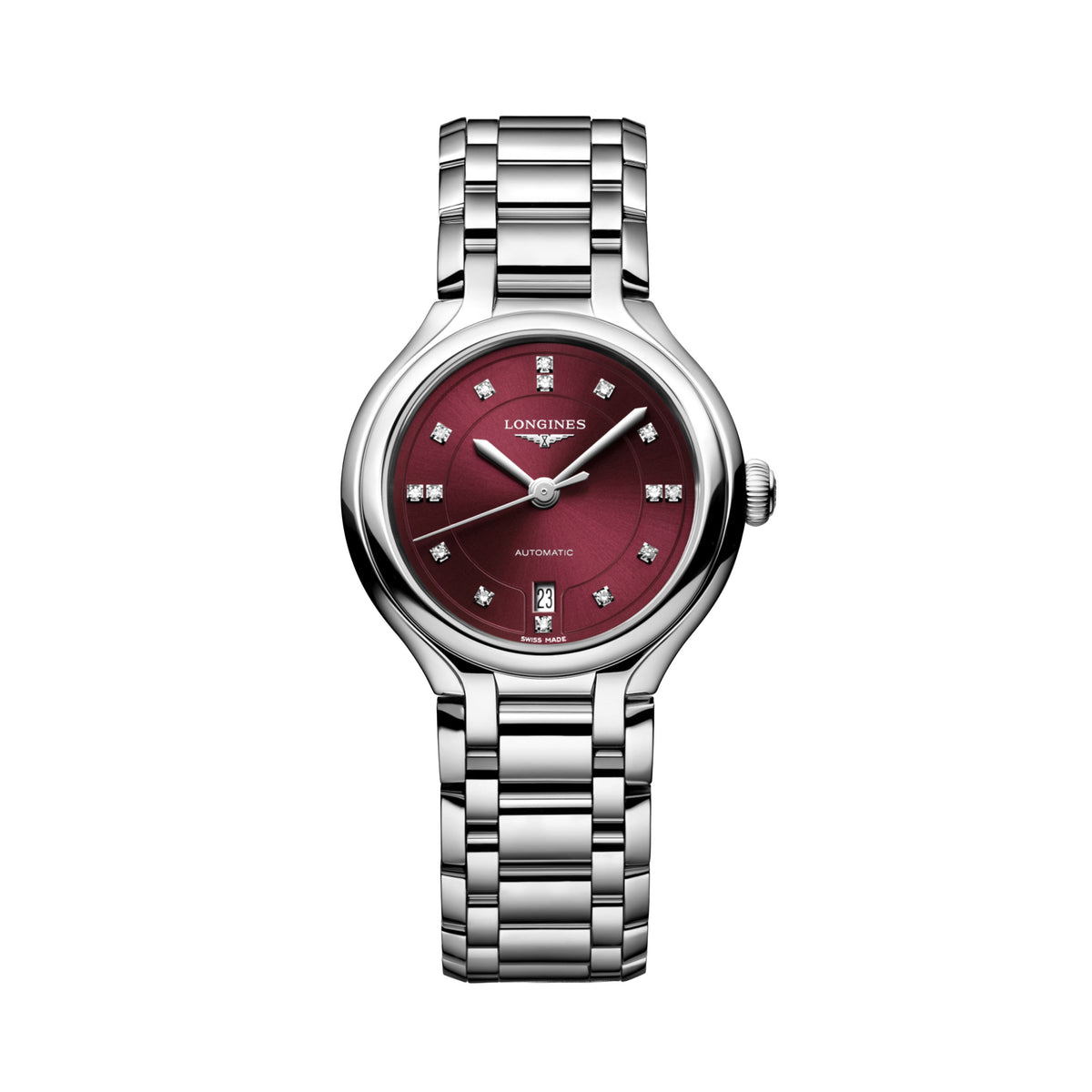 Longines Primaluna Watch, 30mm Bordeaux Dial, L8.123.4.67.6