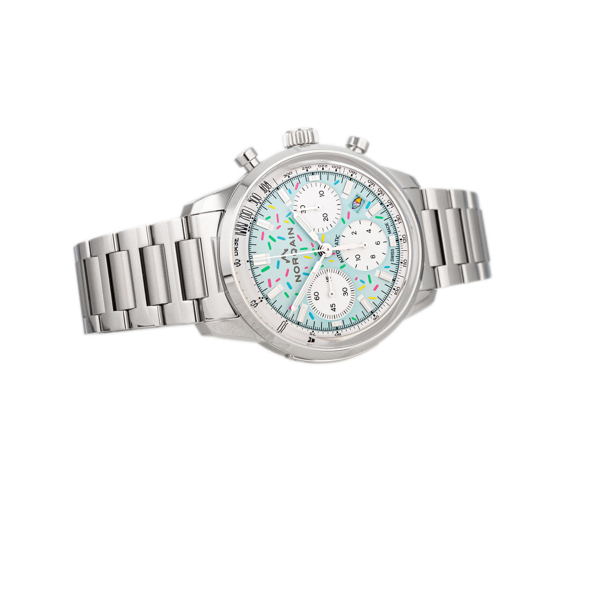 Norqain Freedom Chrono Enjoy Life Sprinkles Stainless Steel Blue Dial 40mm N2201.19S04.A01