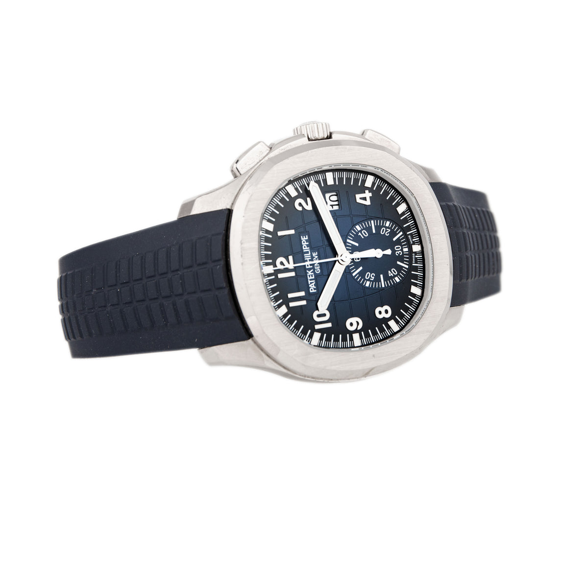 Patek Philippe Aquanaut Chronograph White Gold Blue Dial 42.2mm 5968G-001 Full Set