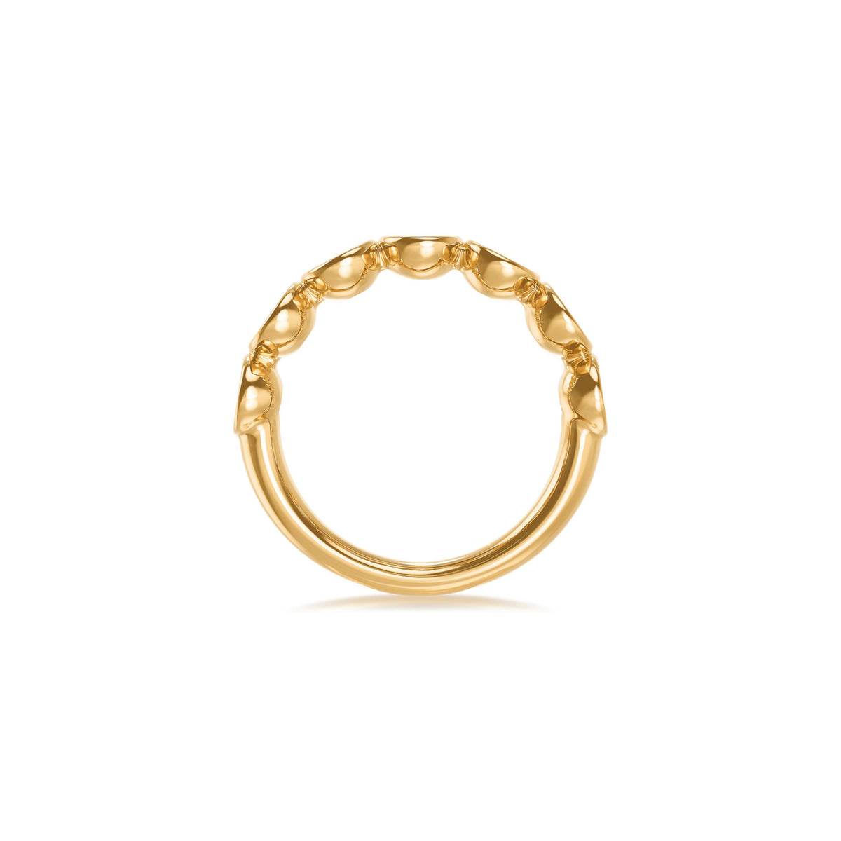 14k Yellow Gold Lab Grown Oval Diamond Bezel Set Band 2.50cttw
