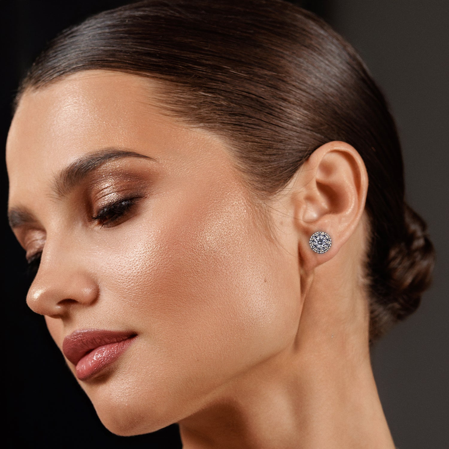 Diamond stud earrings