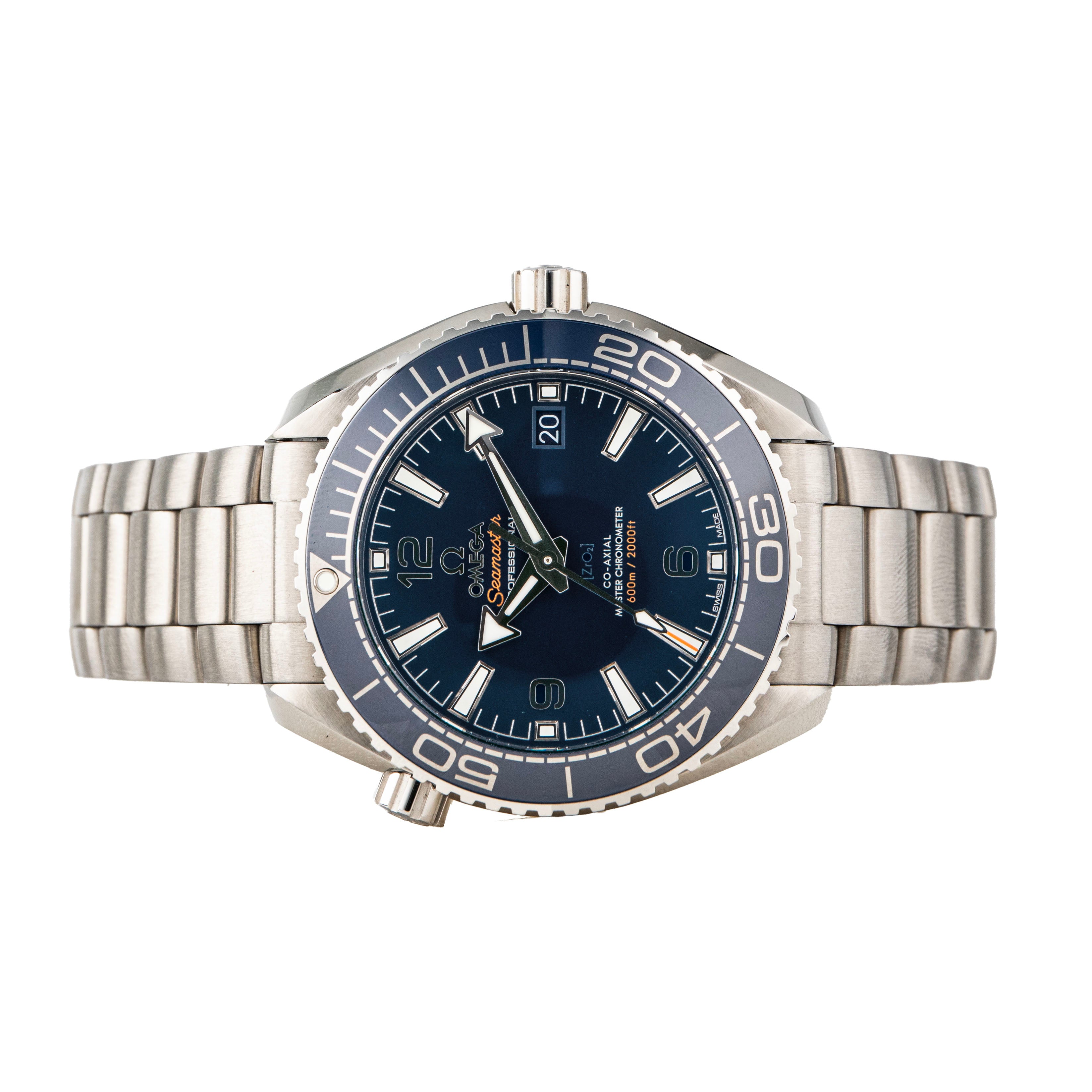 Omega Seamaster Planet Ocean 600m Stainless Steel Blue Dial 39.5mm 215.30.40.20.03.001 Full Set