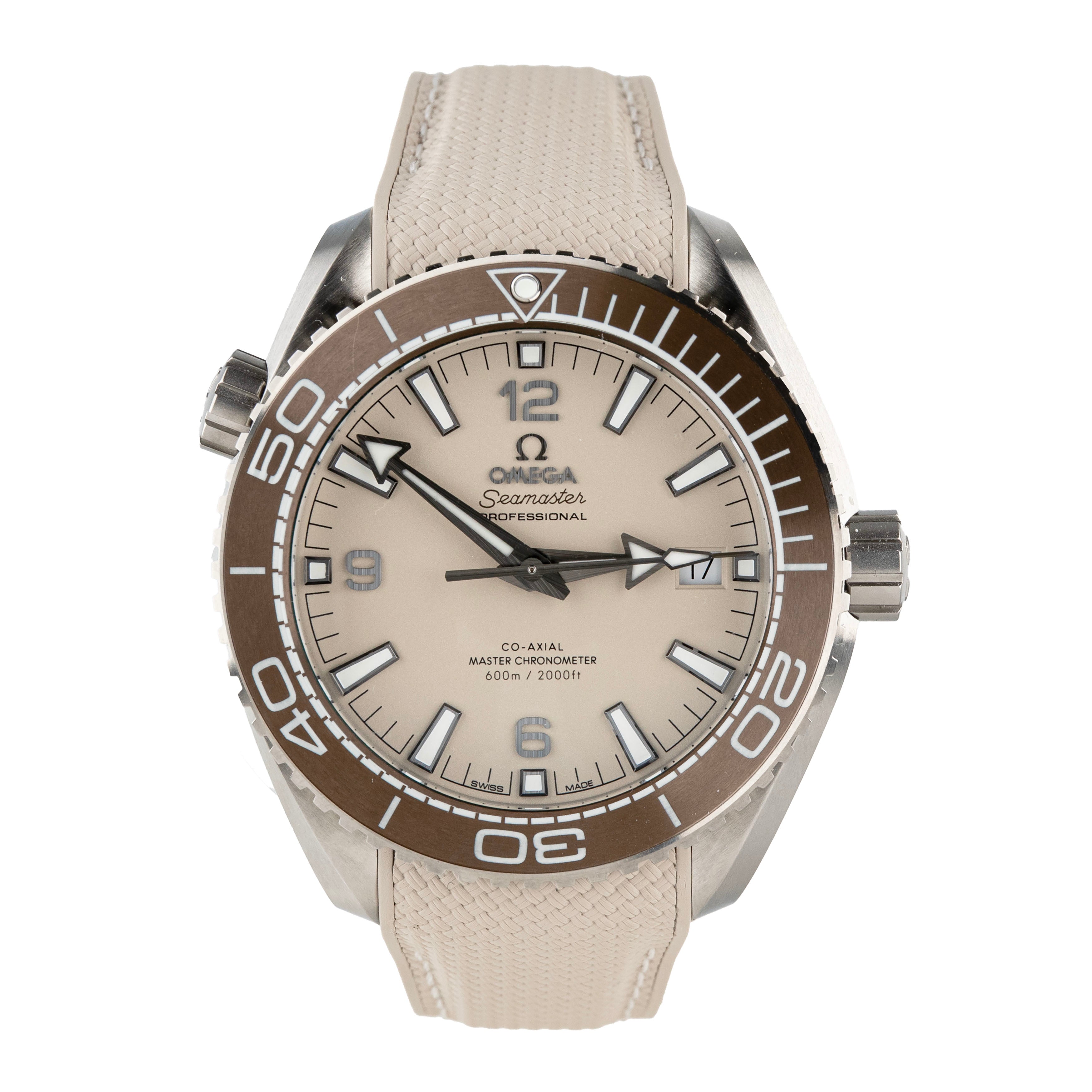 Omega Seamaster Planet Ocean 600m Stainless Steel Tan Dial 43.5mm 215.32.44.21.09.001 Full Set
