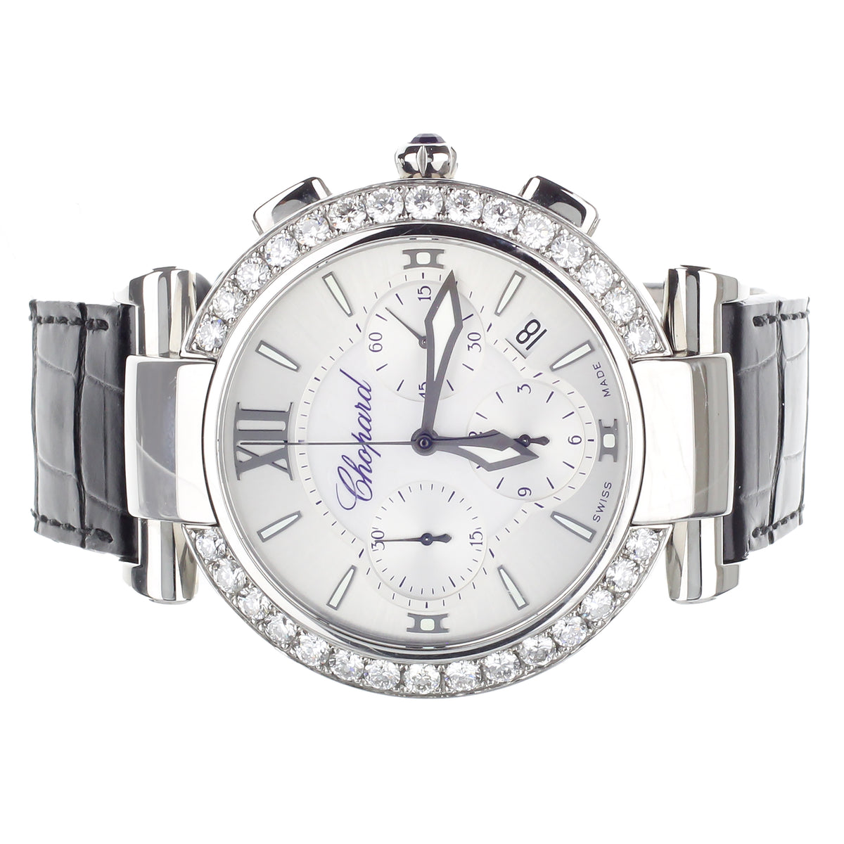 Chopard Imperiale Chronograph with Diamond Bezel 388549-3001 2.41cts 20 Stones