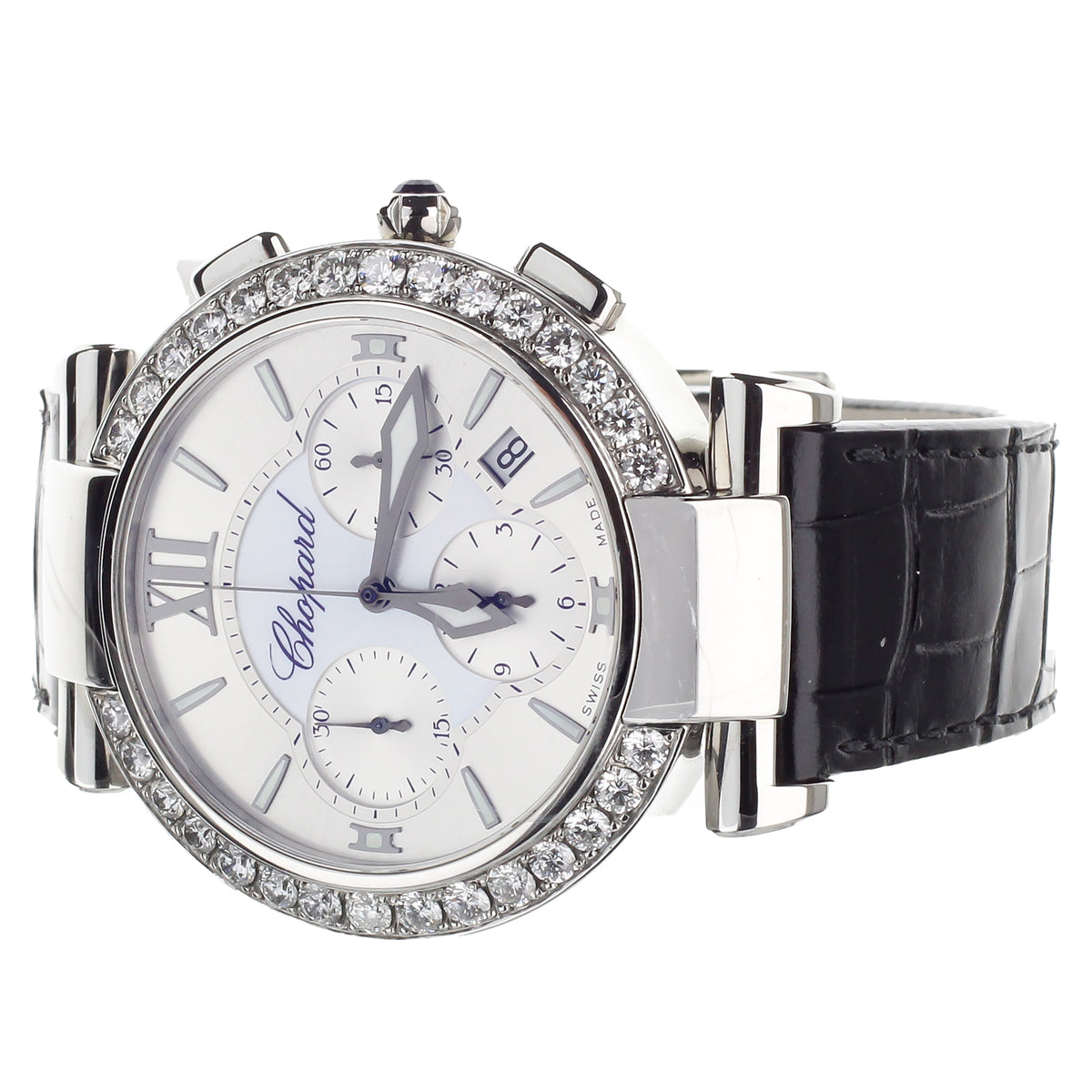 Chopard Imperiale Chronograph with Diamond Bezel 388549-3001 2.41cts 20 Stones