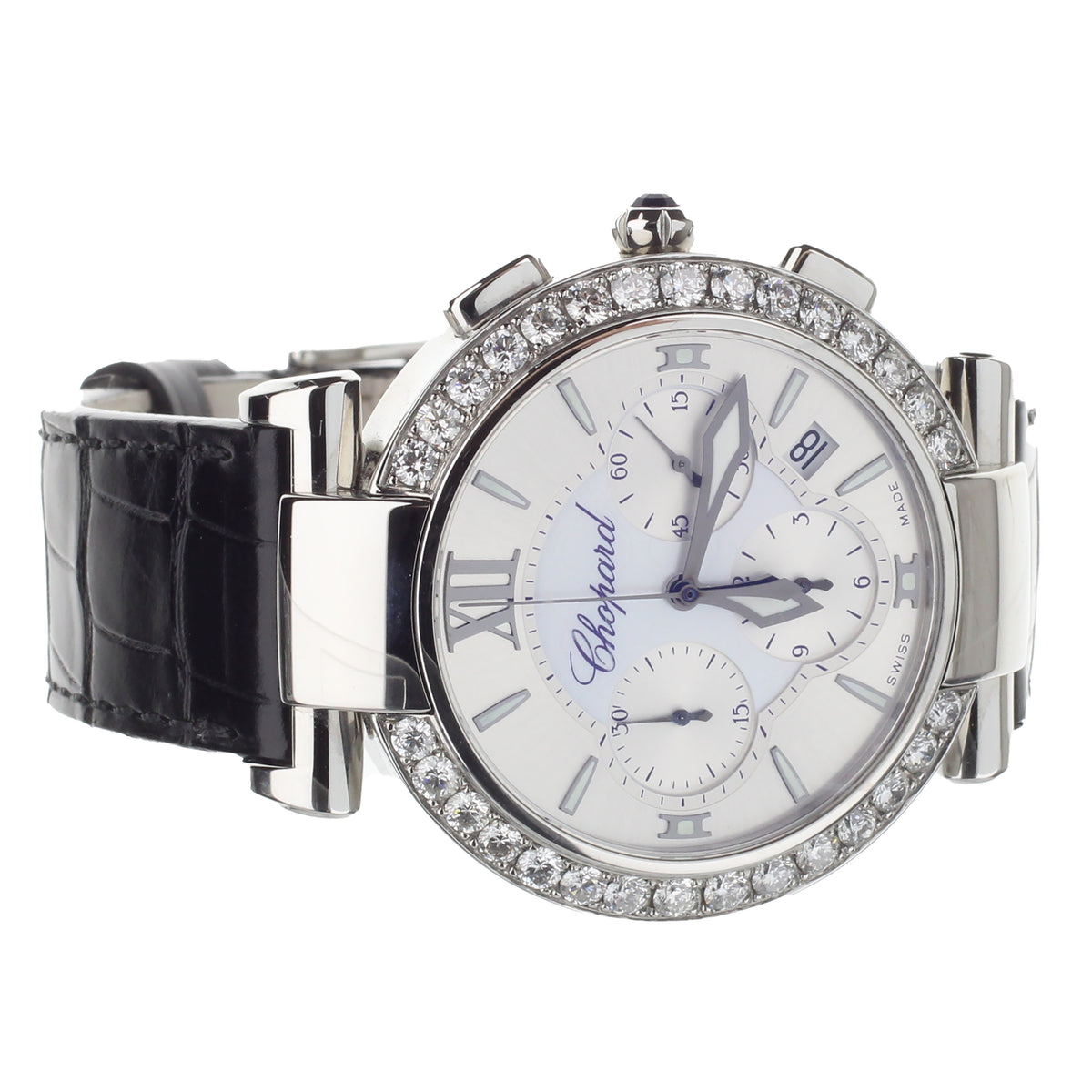 Chopard Imperiale Chronograph with Diamond Bezel 388549-3001 2.41cts 20 Stones